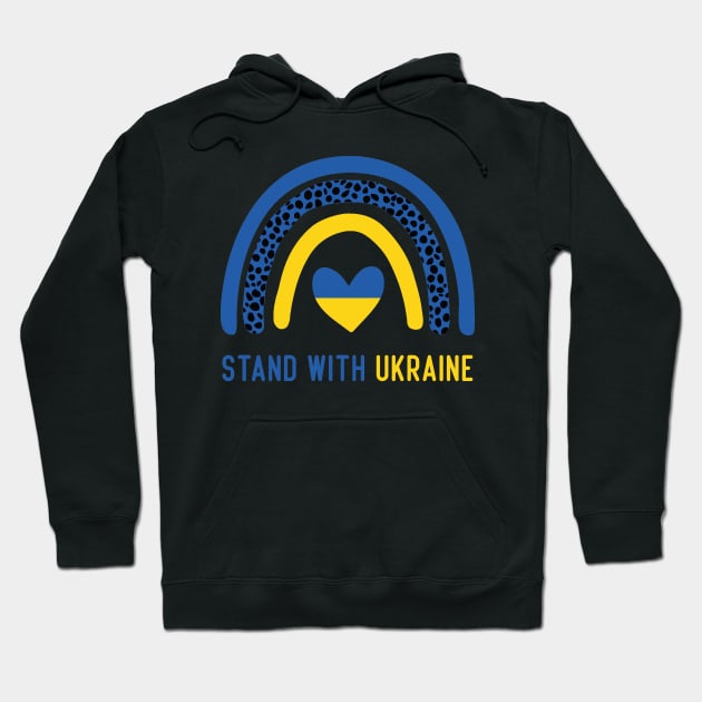 stand with ukraine leopard ukraine heart Hoodie by Aymoon05